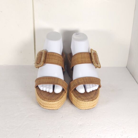 Sam Edelman Women's Chase US 7,5 Eggshell Raffia Espadrille Wedge Sandals - Picture 3 of 15